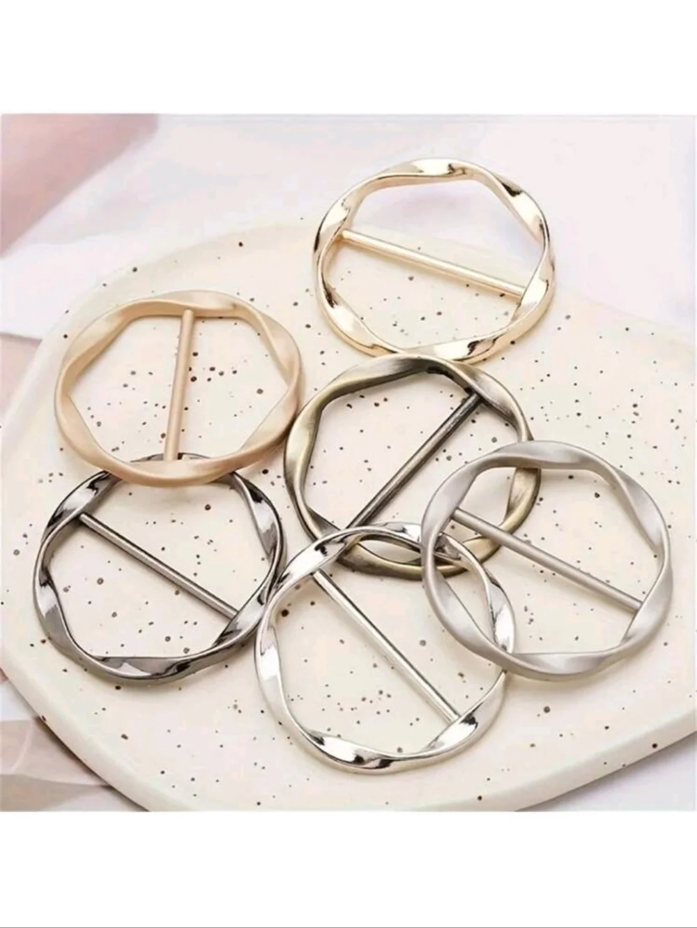 Metal Buckle Ring - Rose Gold, Silver, Black Easy To Use Styling Lightweight